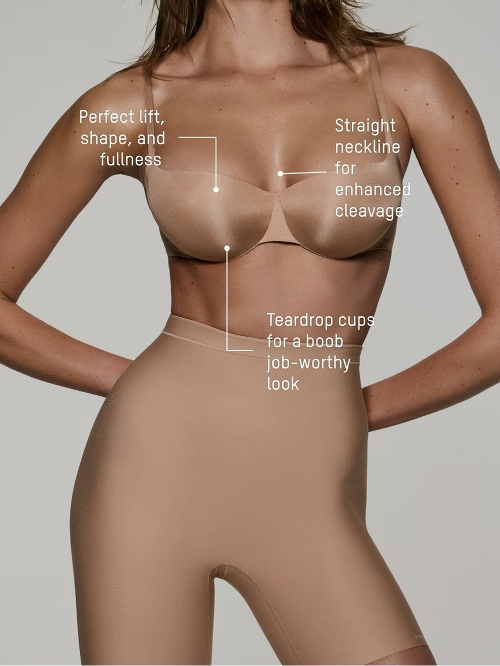 SKIMS Ultimate Push-Up Balconette Bra with Smooth Contour Cups, Color; ONYX - Picture 4 of 4